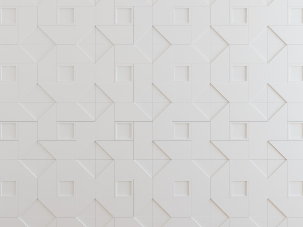 Peak กระเบื้องผนัง 3 มิติ ลาย Ribbon ขาว จัดเรียงแบบ 2