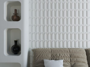 Peak กระเบื้องผนัง 3 มิติลาย Aphrodite สีขาว