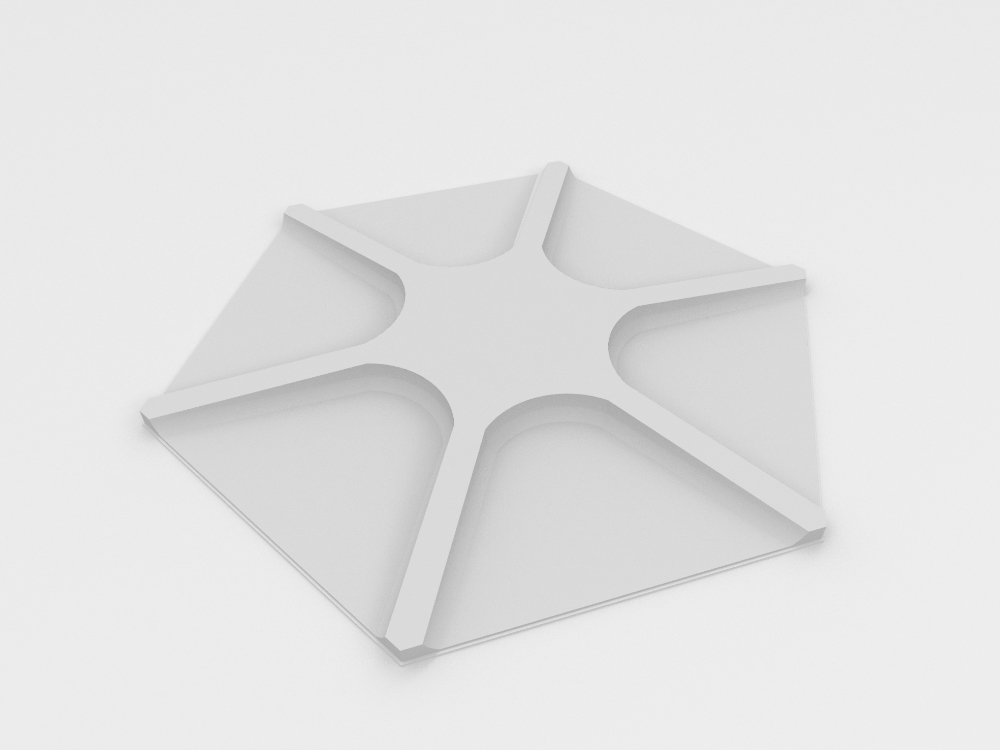 Peak Material กระเบื้องผนัง โมเดล 3 มิติ ลาย Star