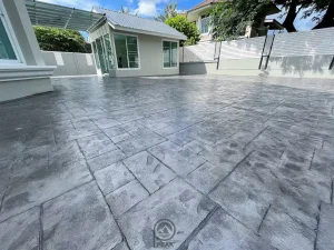 ตัวผลงานคอนกรีตพิมพ์ลาย ลาย Ashlar Slate 2