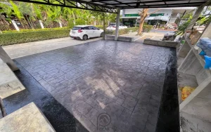 ตัวผลงานคอนกรีตพิมพ์ลาย ลาย Ashlar Slate 4