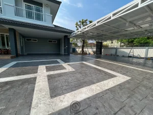 ตัวผลงานคอนกรีตพิมพ์ลาย ลาย Ashlar Slate 6