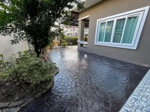 ตัวผลงานคอนกรีตพิมพ์ลาย ลาย European Fan 6