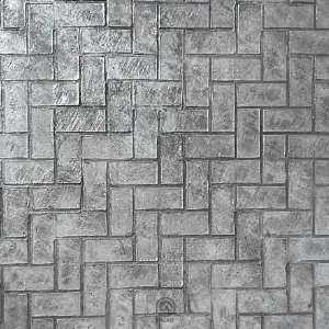 ตัวผลงานคอนกรีตพิมพ์ลาย ลาย Herring Bone Brick 6