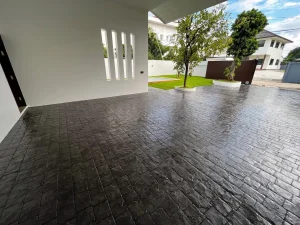 ตัวผลงานคอนกรีตพิมพ์ลาย ลาย London Cobble 5