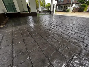 ตัวผลงานคอนกรีตพิมพ์ลาย ลาย Londondeep 6