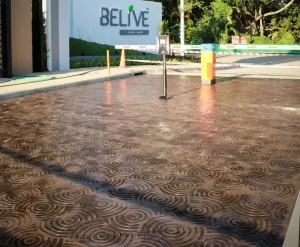 ตัวผลงานคอนกรีตพิมพ์ลาย ลาย Reflection 2