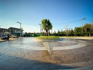 ตัวผลงานคอนกรีตพิมพ์ลาย ลาย Reflection 4