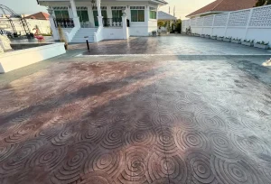 ตัวผลงานคอนกรีตพิมพ์ลาย ลาย Reflection 5