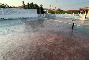 ตัวผลงานคอนกรีตพิมพ์ลาย ลาย Reflection 6