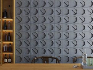 Peak กระเบื้องผนัง 3 มิติลาย Nut สีดำ