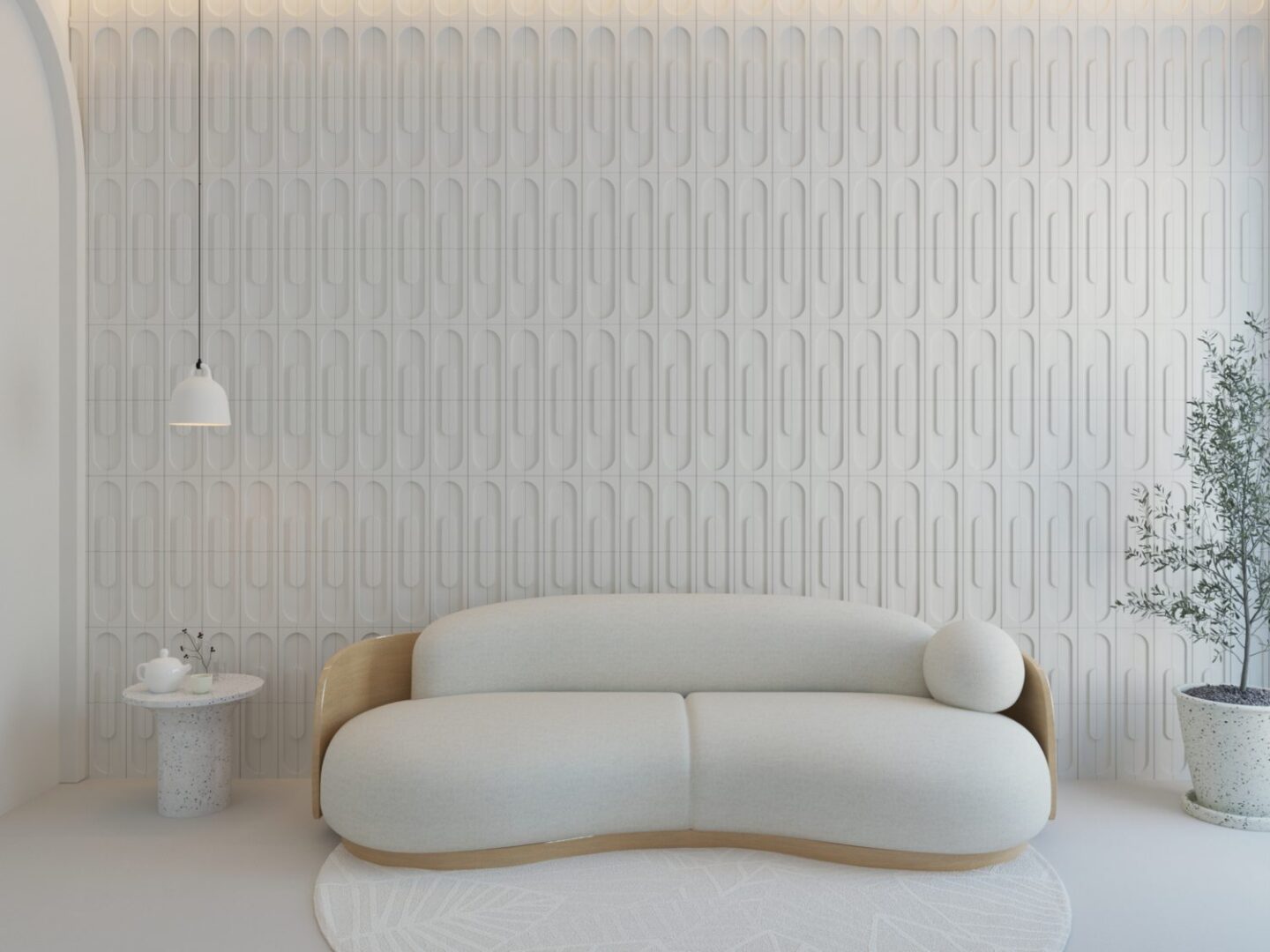 Peak กระเบื้องผนัง 3 มิติลาย Ribbon Bedroom 2