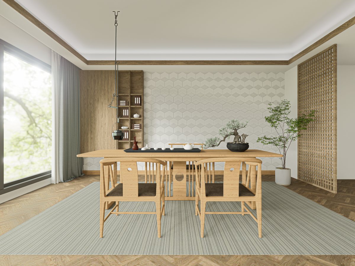 กระเบื้อง 3 มิติ ซีรีส์ Hexie ลาย Simple Diner room