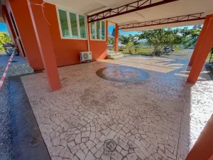 ตัวผลงานคอนกรีตพิมพ์ลาย ลาย Field Stone 5