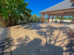 ตัวผลงานคอนกรีตพิมพ์ลาย ลาย Field Stone 6